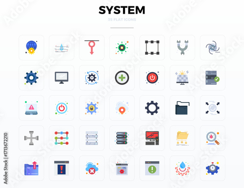35 Flat PIXEL Perfect Vectors for System Theme