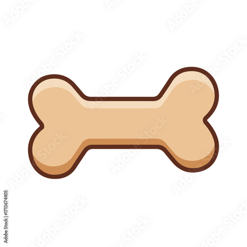 Dog bone suitable for pet store logos, dog treat packaging, veterinary clinic websites, and pet care social media content.