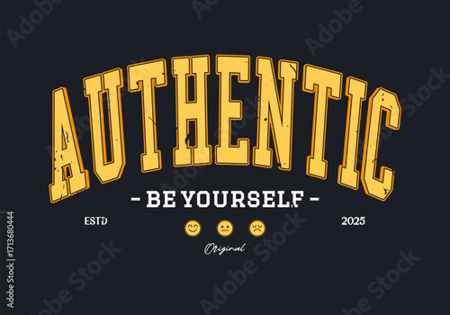 Retro college varsity typography motivational quote slogan with grunge effect print for jersey, t-shirt, sweatshirt, or poster design - Vector