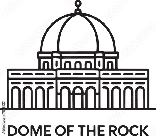 Dome of the Rock Silhouette Icon A Testament to Architectural Grandeur and Historical Significance