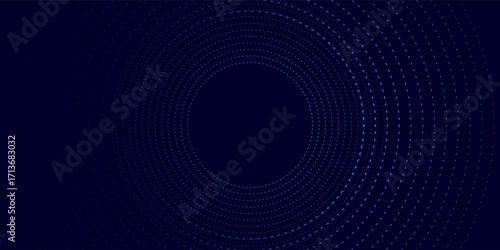 Top digital Circles of Particles with Noise. Futuristic Circular Sound Wave. Big Data Visualization. 3D Virtual Space VR Cyberspace. Crypto Currency Concept. modern art
