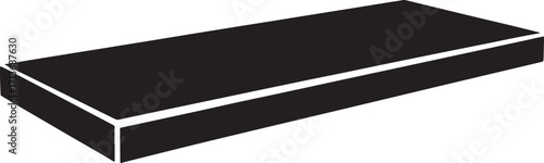 Simple Black Shelf Vector Illustration for Minimalist Interior Design and Display Projects