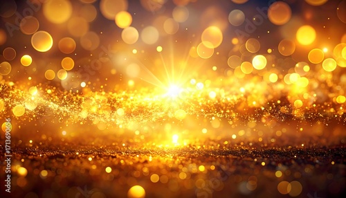 Golden shimmering background