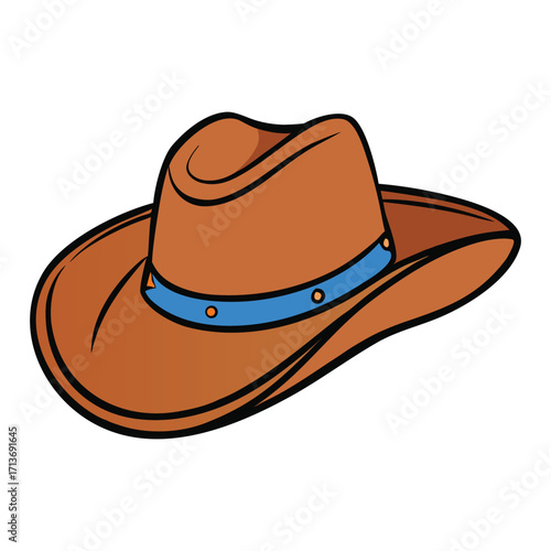 A classic cowboy hat with a wide brim and creased crown, perfect for ranch life, rodeos, and western adventures, symbolizing rugged style and frontier spirit.
