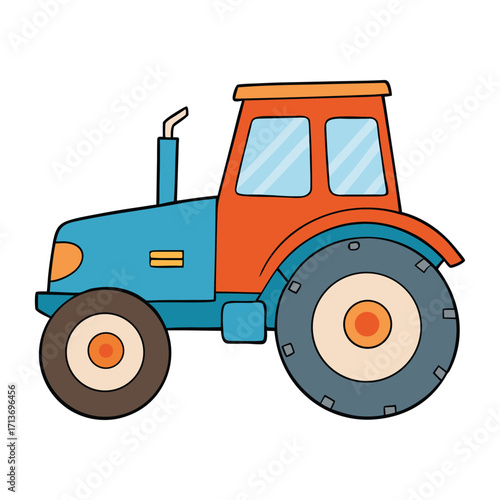 A powerful tractor working the fields, plowing soil and pulling equipment, built for tough farm tasks, symbolizing strength, efficiency, and modern agriculture.

