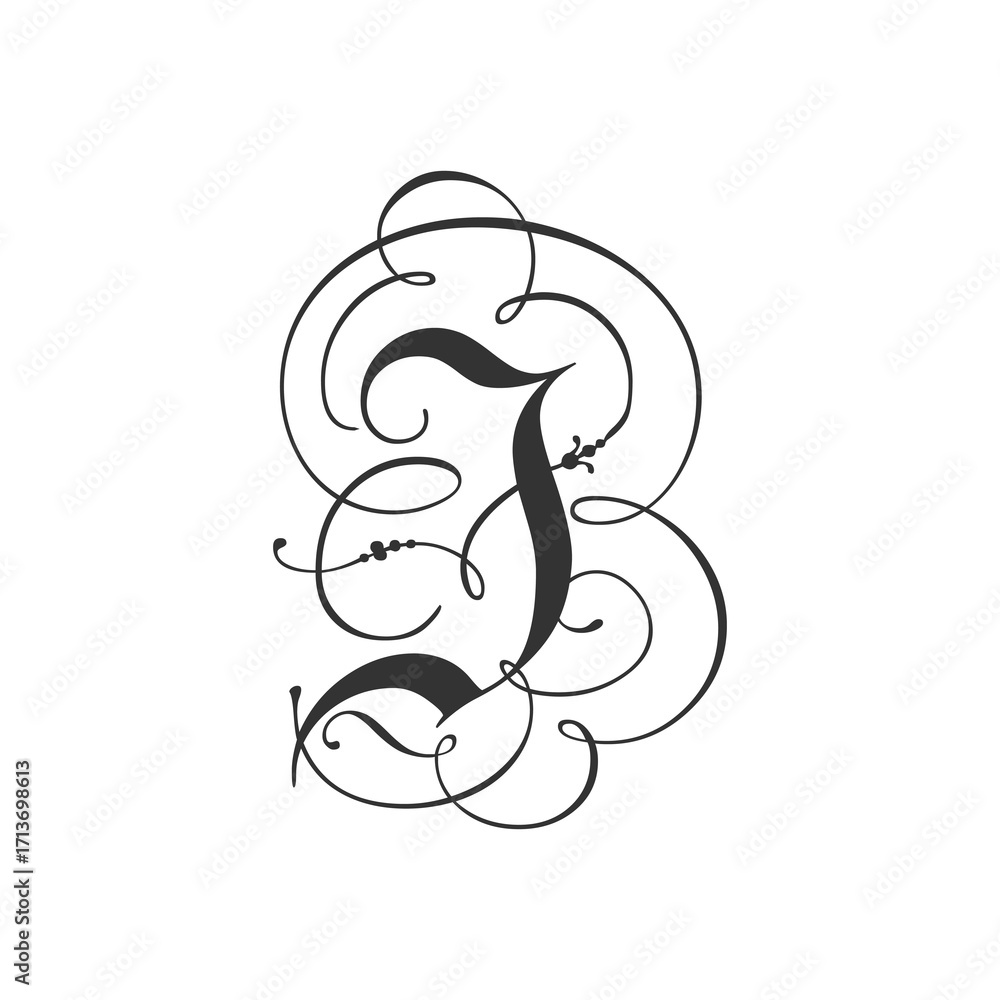 Fototapeta premium Modern Letter J Logo Design | Stylish Alphabet J Vector Branding 