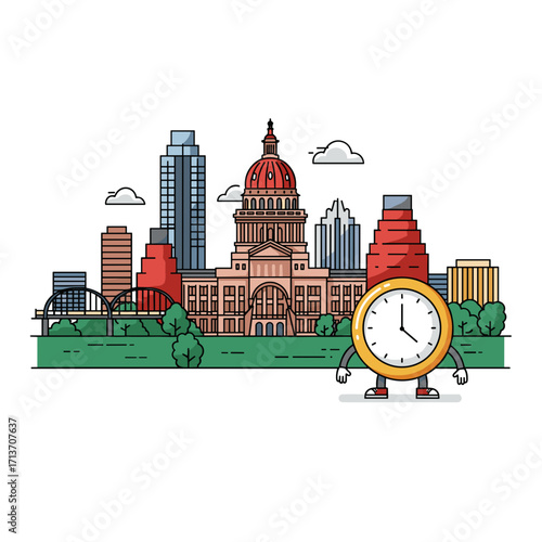 Austin Texas Capitol Building Vector