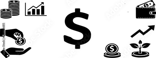 
Personal Finance Icon Vector Illustration. Concept of Income, Salary, Savings, investment, Individual Earnings, or Financial Growth symbol
