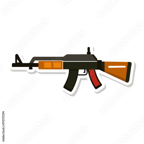 assault rifle vector