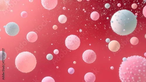 Wallpaper Mural Soft Pastel Spheres in Motion: A mesmerizing scene of delicate spheres, in a pastel palette, suspended against a vibrant background, evokes a sense of ethereal beauty and artistic elegance.  Torontodigital.ca