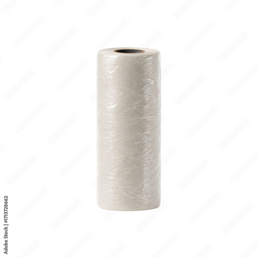 Fototapeta premium Roll of Clear Plastic Packaging Film for Industrial Use