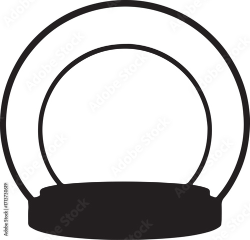 Minimalist kettlebell illustration for fitness and strength training concepts