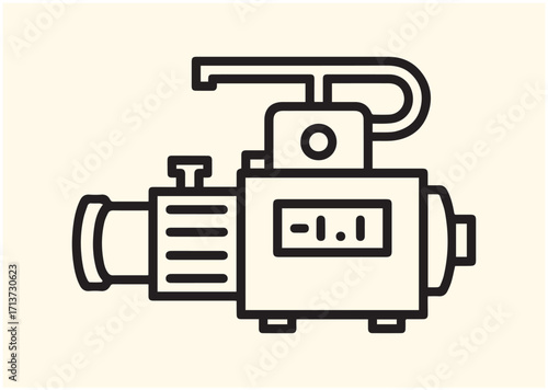 Vacuum pump line art vector