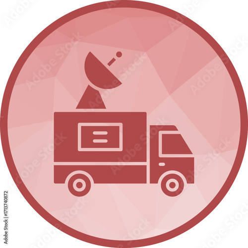 News Van icon vector image. Suitable for mobile apps, web apps and print media.