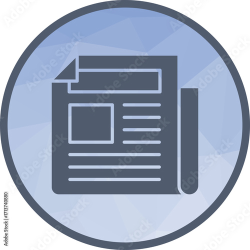 Newspaper icon vector image. Suitable for mobile apps, web apps and print media.