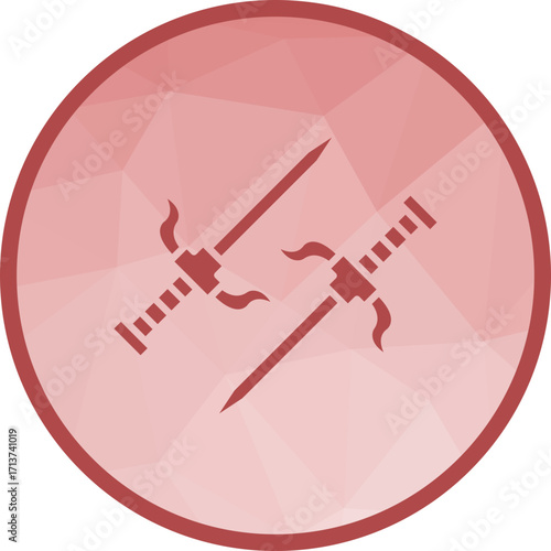 Sai icon vector image. Suitable for mobile apps, web apps and print media.