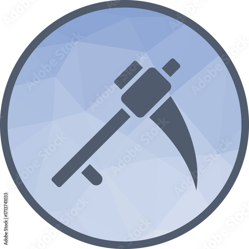 Scythe icon vector image. Suitable for mobile apps, web apps and print media.