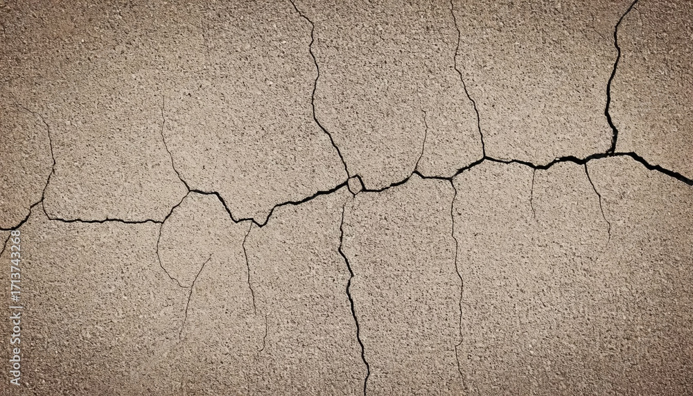 Obraz premium Minimalist cracked plaster wall texture in beige and gray