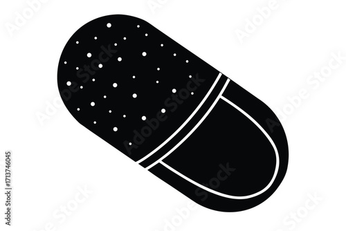 smart pill silhouette vector icon