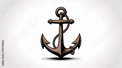Anchor vector illustration nautical sea ocean ship boat marine vintage graphic symbol design element isolated clip art