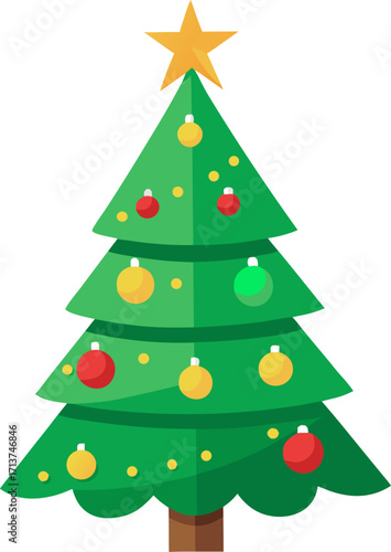 Christmas Tree Flat Style