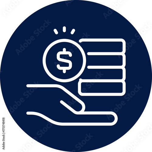 earnings icon isolated on white background. vector illustration icon for market fluctuation