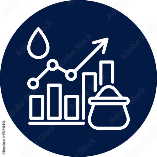 commodity icon isolated on white background. vector illustration icon for market fluctuation