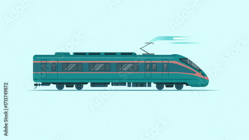 High speed train illustration vector design for transportation and modern travel concept art graphic design