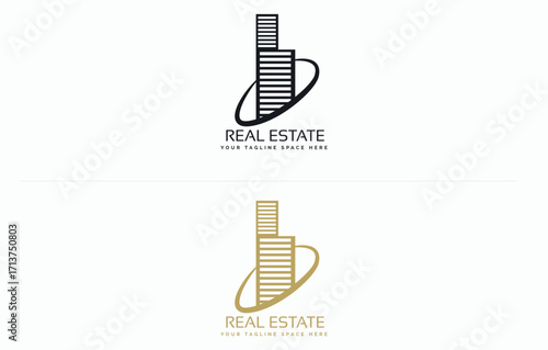 Real estate logo Corporate logo with geometric shapes
