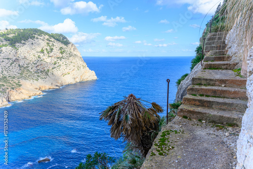 A dangerous road near Cap Formentor on the island of Mallorca
