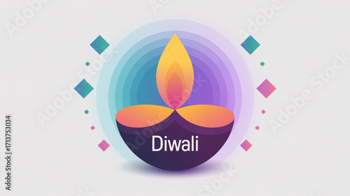 Diwali festival of lights hindu celebration deepavali india holiday hinduism tradition spiritual diya lamp vector