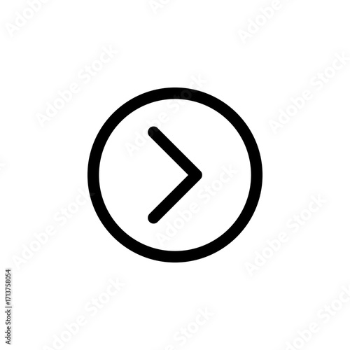 Forward Icon Line Style for UI and Navigation