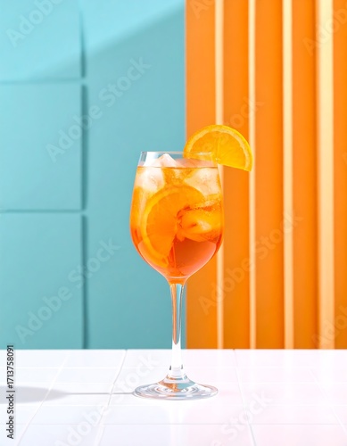 Refreshing Aperol Spritz in vibrant colors