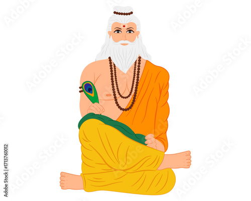 Maharshi Valmiki Jayanti celebrates the birth anniversary vector illustration 