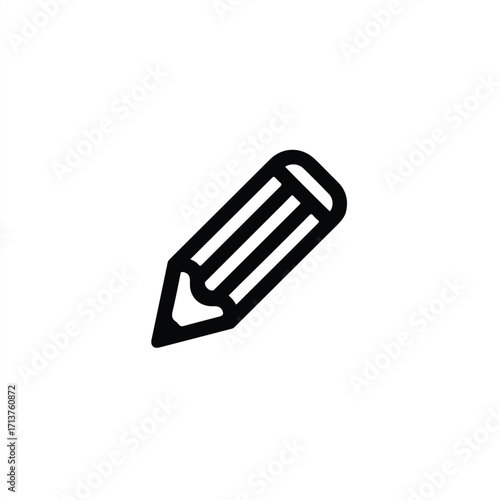 Pencil icon vector illustration of writing tool for education and design related project presentations and graphic resources