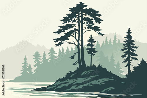 Afognak Island in Alaska, remote wilderness with pine forests and wildlife refuges
