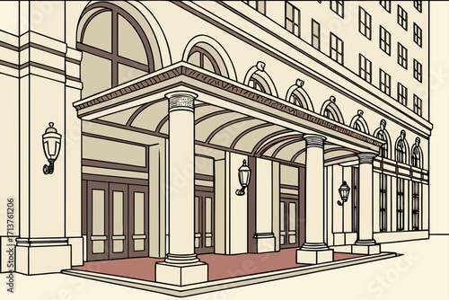 Adolphus Hotel in Dallas, Texas, Beaux-Arts exterior with gilded historic interiors