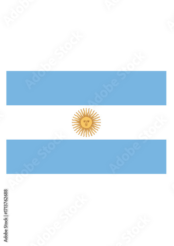 Argentina national flag  - vector, vectorized