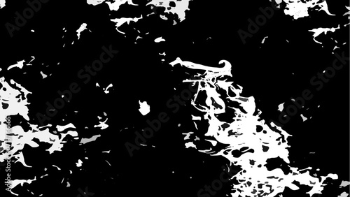 Abstract black and gray texture with sharp irregular splashes and bold flat tones. Fragmented ink blots, cracked stone surfaces, or abstract camouflage. Modern minimalistic chaotic design
