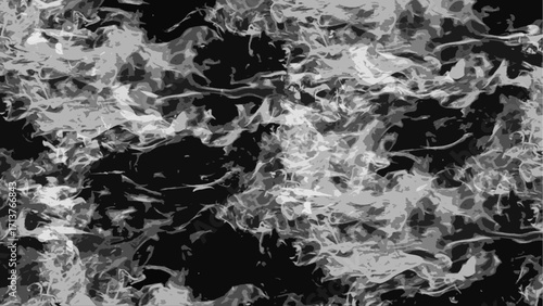 Abstract grayscale liquid texture with fluid, chaotic black and white patterns. Swirling in water, marbled smoke, or molten surfaces. Ideal for backgrounds, abstract design and modern digital art.