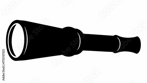 Discovering new horizons with a vintage spyglass, symbolizing exploration and adventure