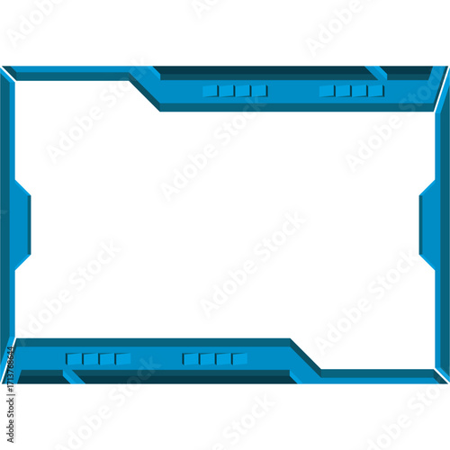 Retro vintage robot video game frame vector