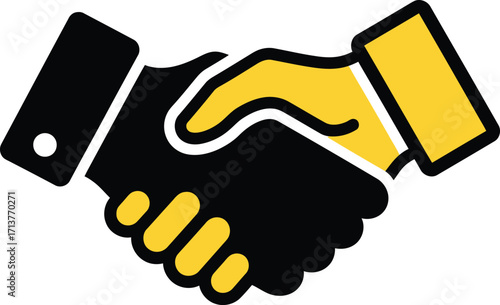 Two hands shaking in agreement and partnership
