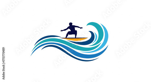 Silhouette of a surfer riding a cresting ocean wave, enjoying the ride.