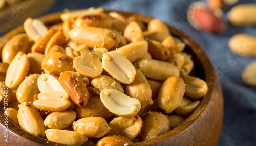Salted roasted peanuts in a bowl (1)
