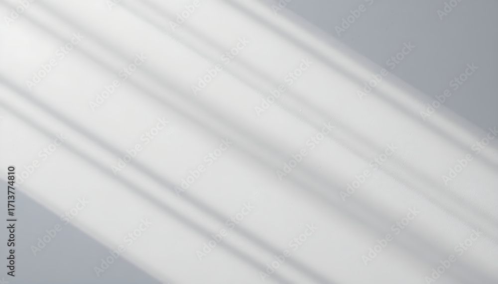 Obraz premium Diagonal Blind Shadows on Light Wall with Subtle Grid – Minimal Abstract Background