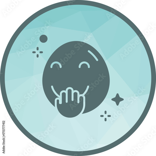 Face with Hand Over Mouth icon vector image. Suitable for mobile apps, web apps and print media.
