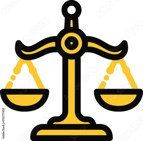 Symbol of justice and balance scales