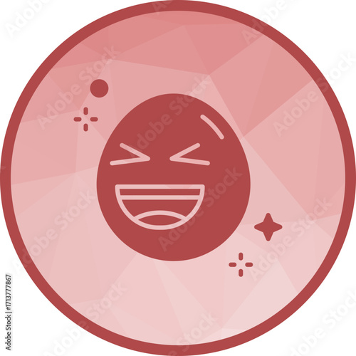 Grinning Squinting Face icon vector image. Suitable for mobile apps, web apps and print media.