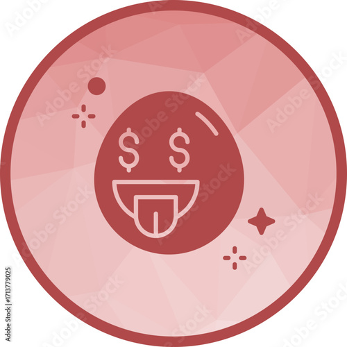 Money-Mouth Face icon vector image. Suitable for mobile apps, web apps and print media.